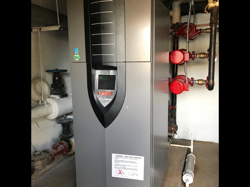 96% efficient large commercial boiler at Carlisle fire department